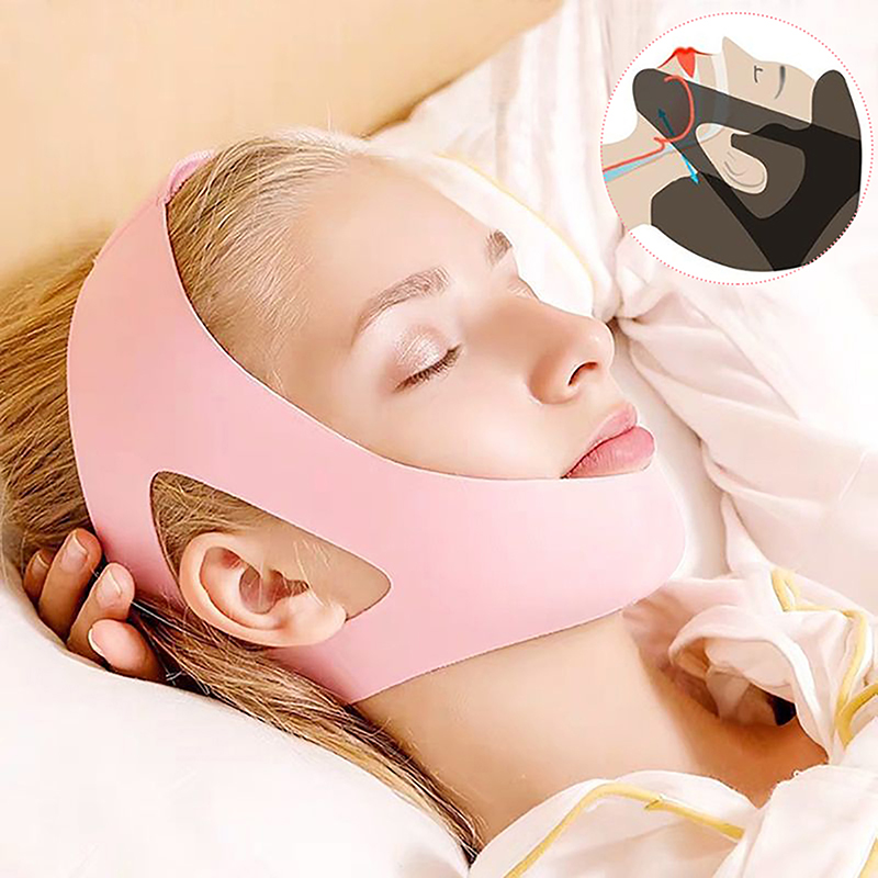 Anti Snore Chin Strap Adjustable - 調整可能なネオプレン製いびき防止ストラップ、いびき防止チンストラップ、いびき防止マウスガード、いびき治療、睡眠時のいびき軽減