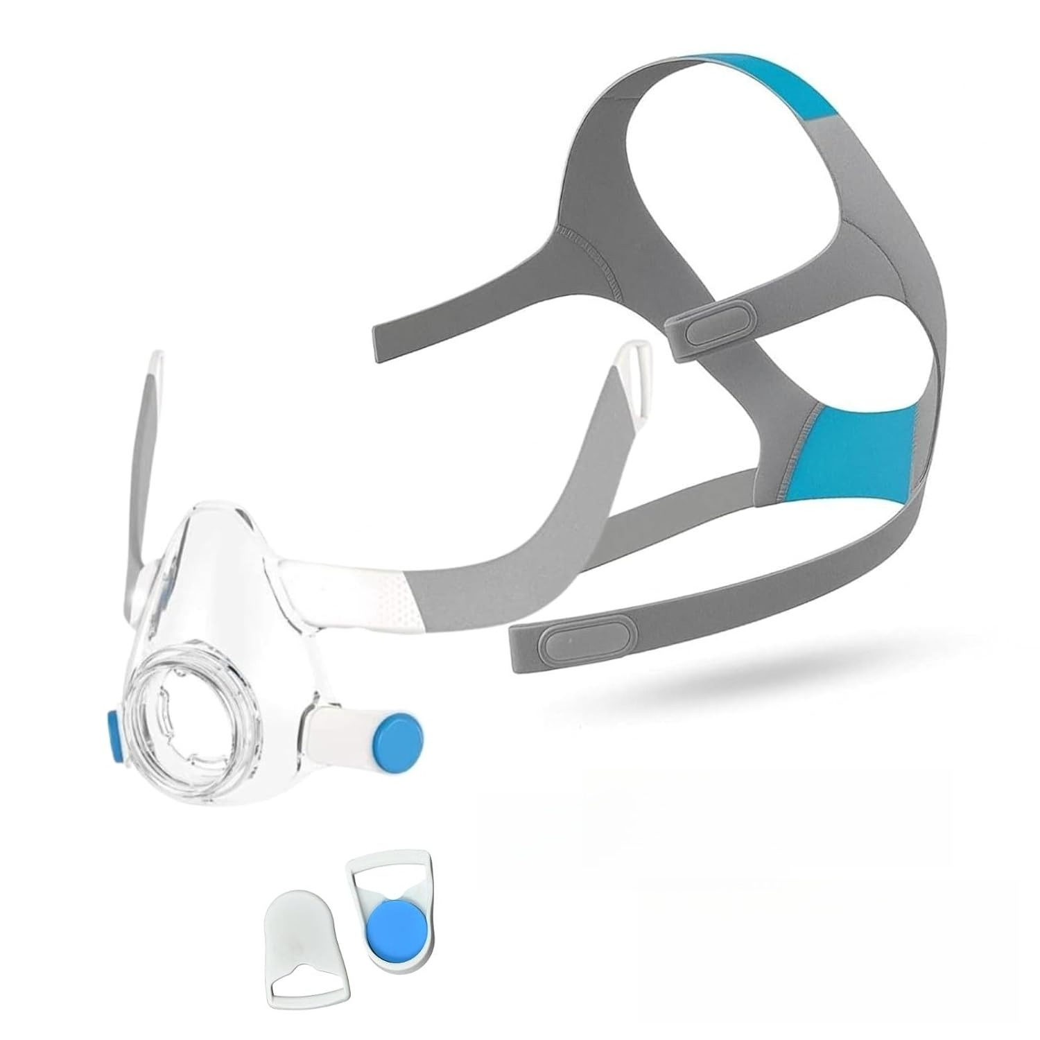 Cpap Mask Headgear Strap Clips - Airfit F20対応の交換用ヘッドストラップ。磁石式クリップ付きで、フルフェイスマスク用CPAPアクセサリーとして調整可能なヘッドバンド。