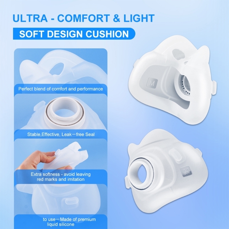 AirFit F40用フルフェイスCPAPマスク用ソフトシリ - Cpap Full Face Mask Silicone Cushion のレビューと価格