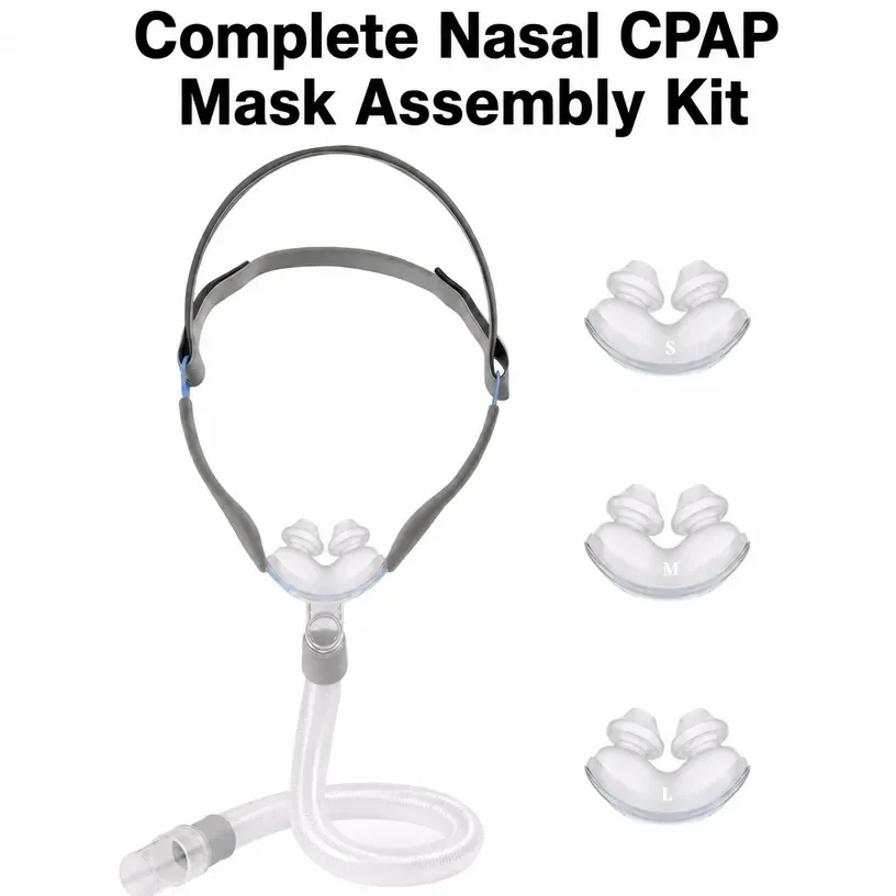 CPAP/BiPAP装置用ユニバーサル鼻マスクシステム（S、 - Cpap Nasal Pillow Mask Headgear のレビューと価格