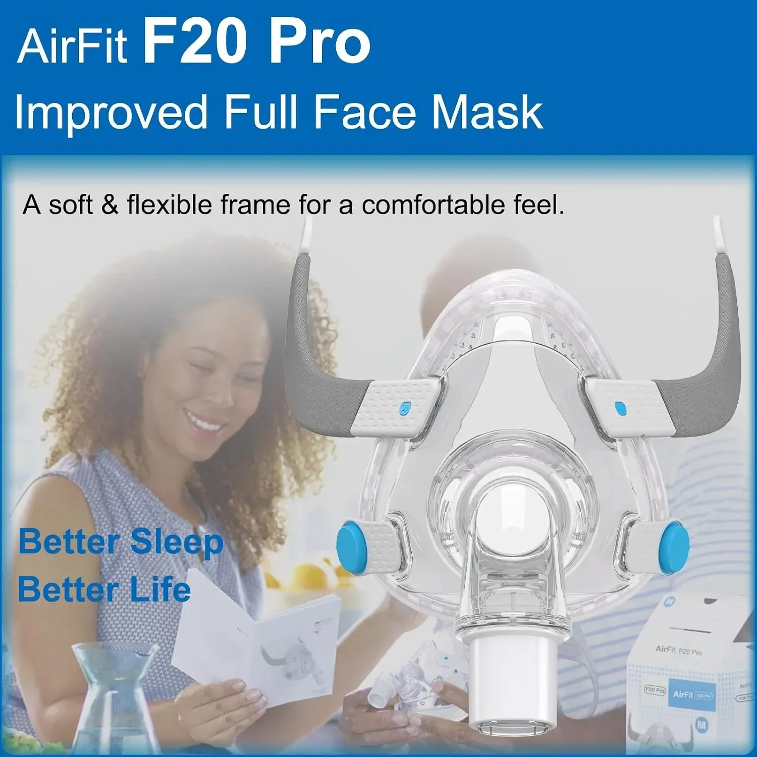 AirFit F20 フルフェイスCPAPマスクセット。Mサ - Cpap Full Face Mask Silicone Cushion のレビューと価格