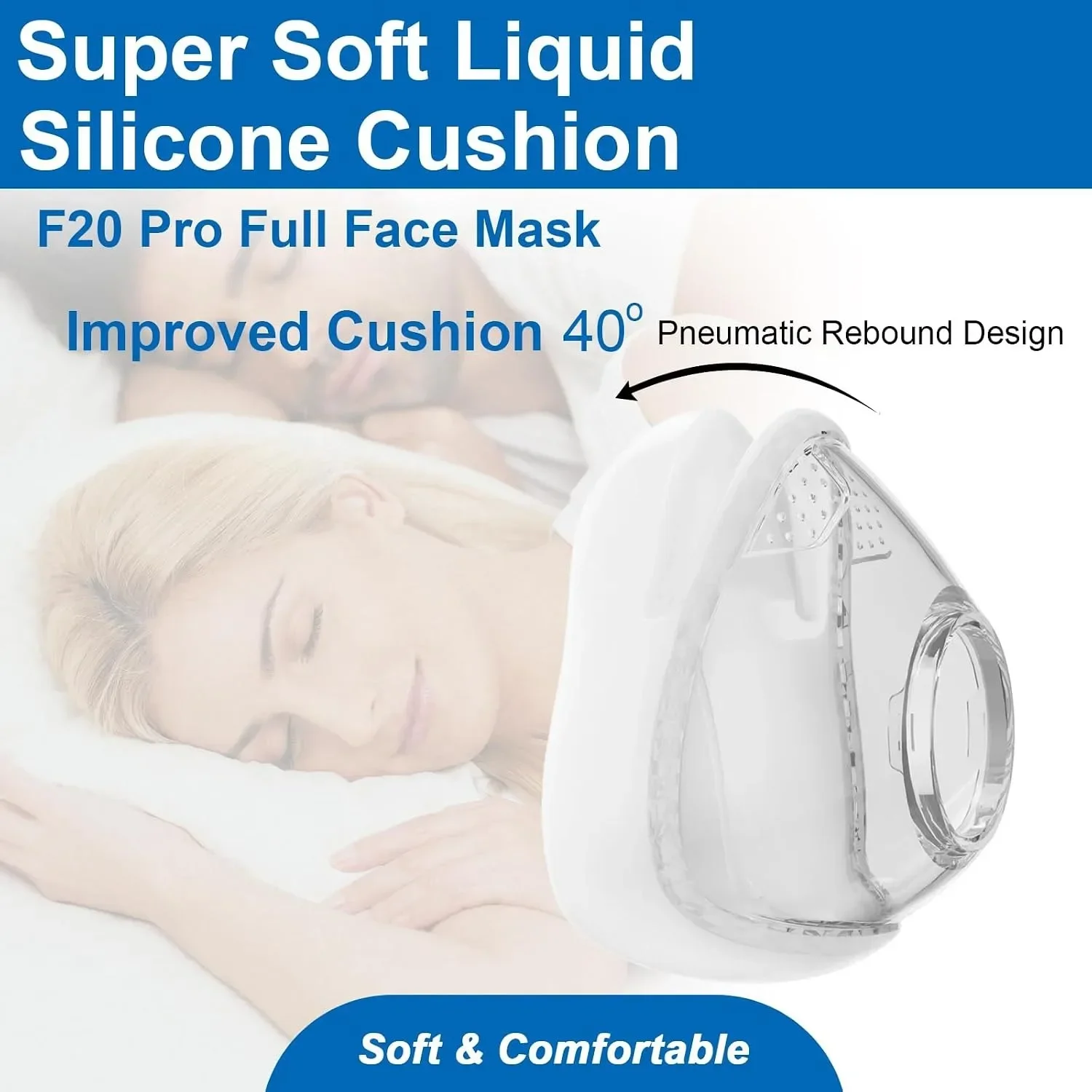 AirFit F20 フルフェイスCPAPマスクセット。Mサ - Cpap Full Face Mask Silicone Cushion のレビューと価格