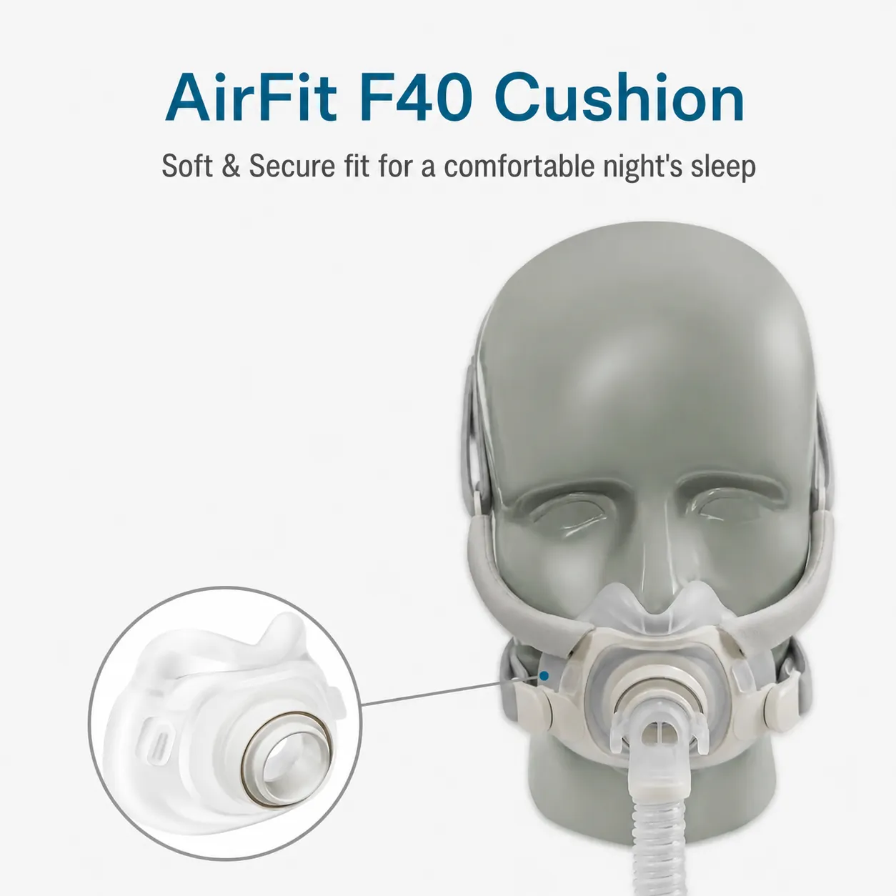ResMed AirFit F40 フルフェイスマスク シリ - Cpap Full Face Mask Silicone Cushion のレビューと価格