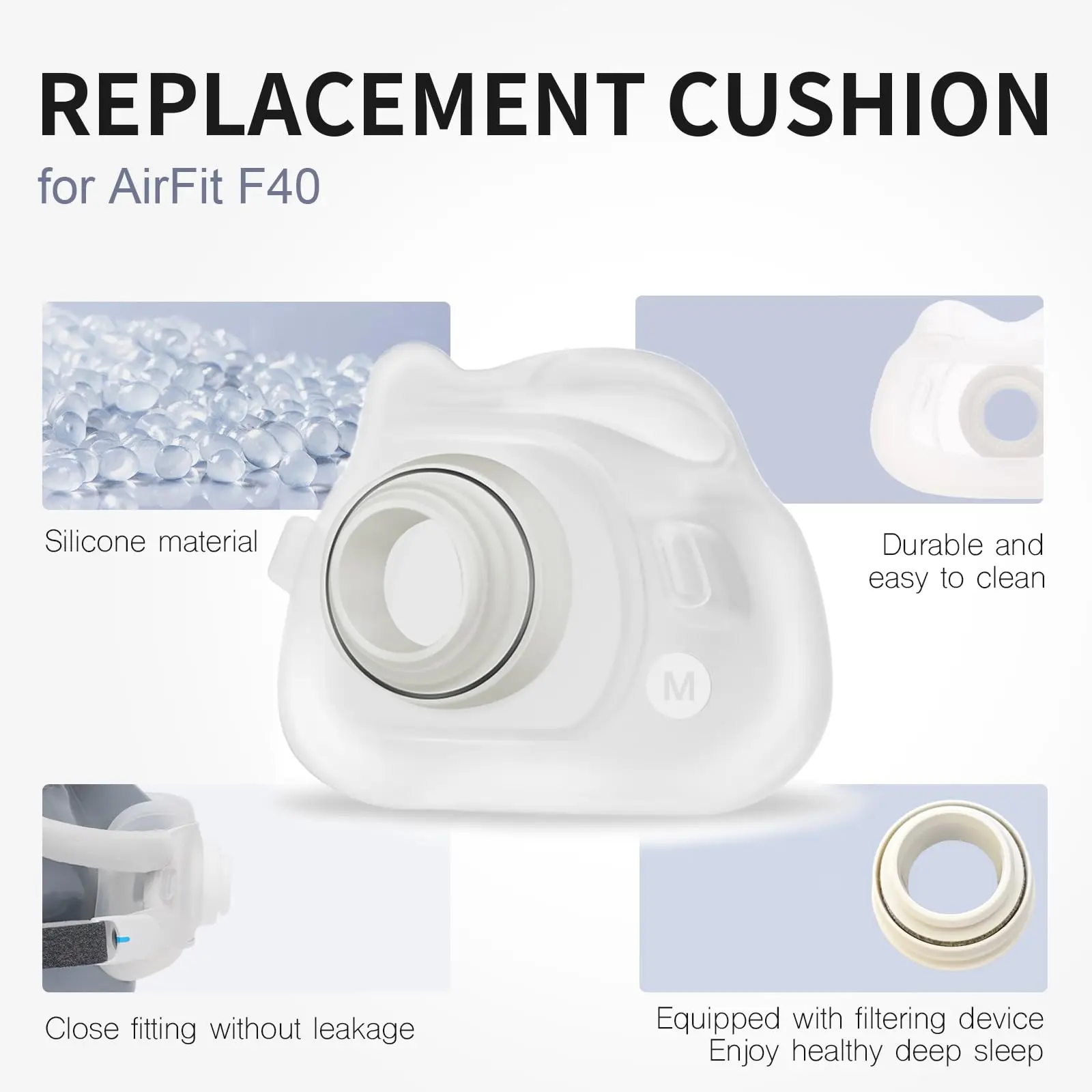 ResMed AirFit F40 フルフェイスマスク シリ - Cpap Full Face Mask Silicone Cushion のレビューと価格