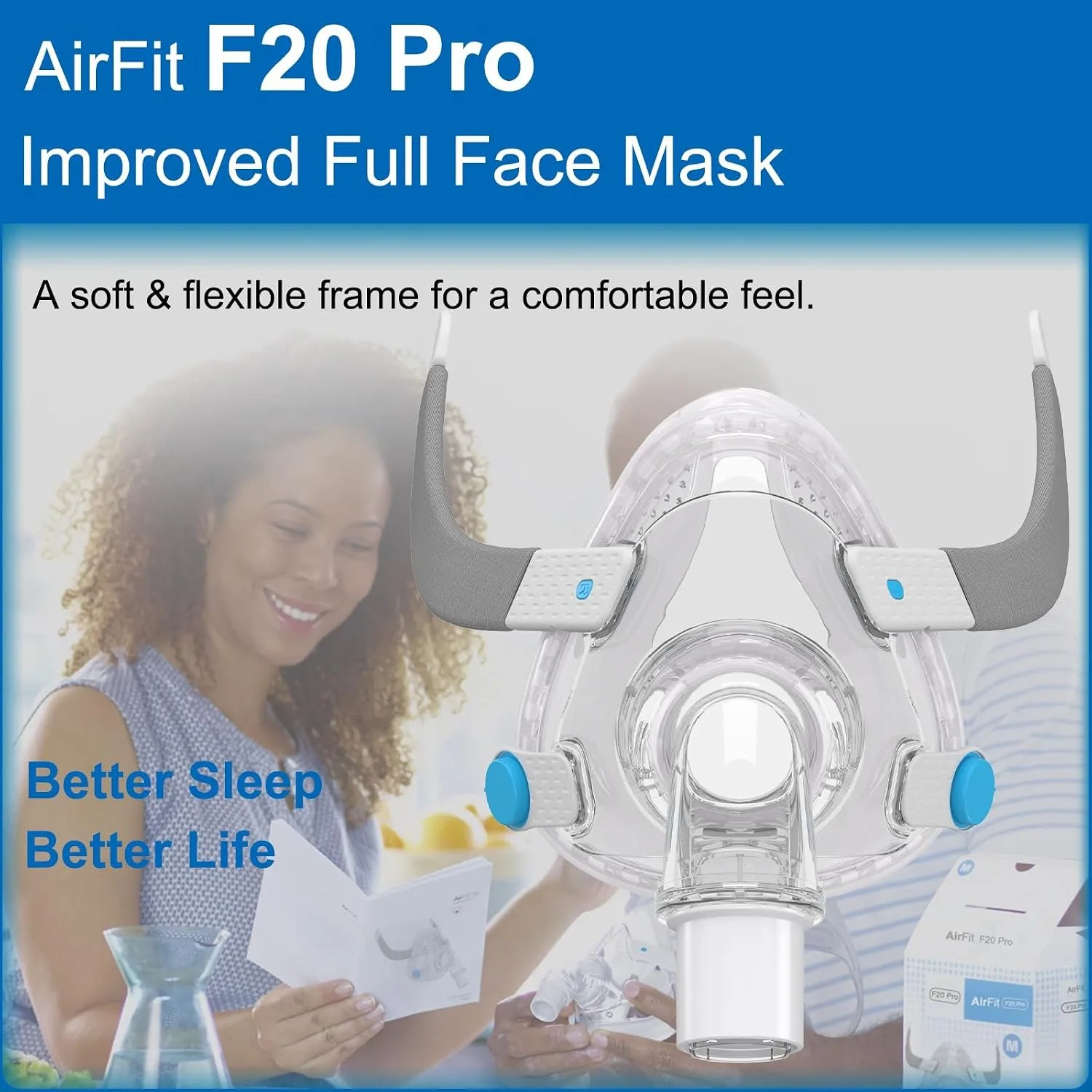 AirFit F20 CPAPマスク一式。シリコン製クッショ - Cpap Full Face Mask Silicone Cushion のレビューと価格