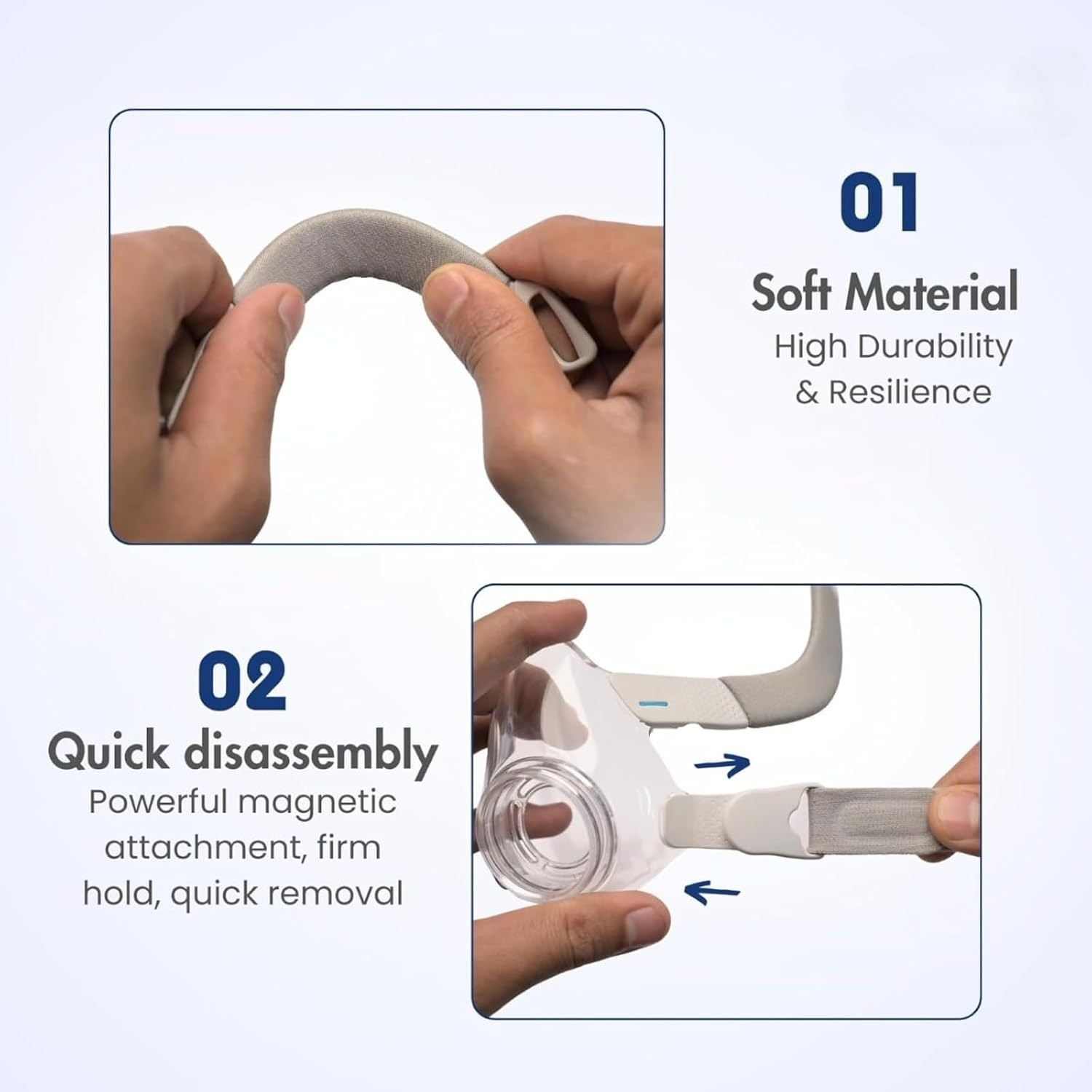 Airfit F20対応の交換用ヘッドストラップ。磁石式クリ - Cpap Mask Headgear Strap Clips のレビューと価格
